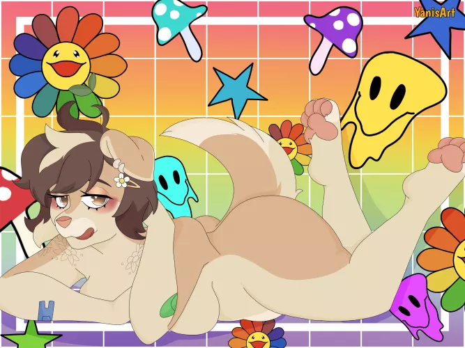 another piece finished! It was the last piece I needed to finish for now, so I'm happy to finish it!,I put the warning since it has strong colors