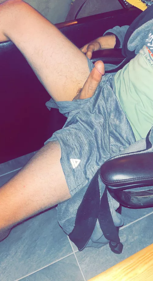 Gym shorts for easy access 😅