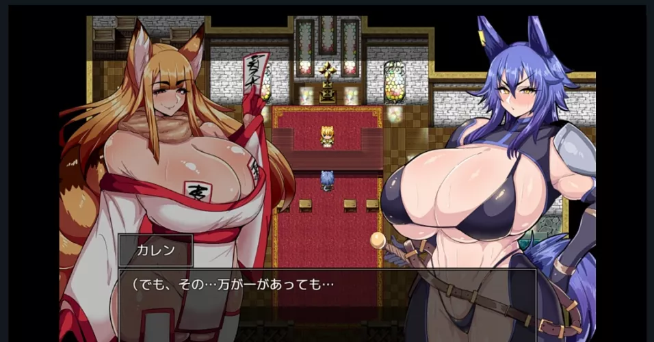 lf color source: blue hair, big tits, bikini armor, blonde, animal ears