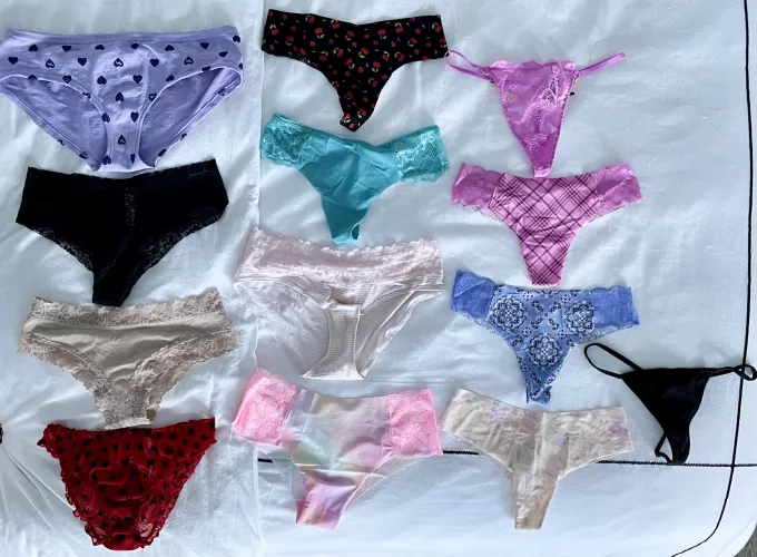 [selling] Panty drawer update!! Different colors, fabric and styles available. 24 hour minimum wear, add on options available like pics/videos and fet friendly! Let me get wet for you, promise you won’t be disappointed!!