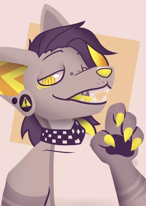 Wanted to try out a bit of a different style, so I drew this funky guy. (Character owner is @nightraven393 on Instagram)