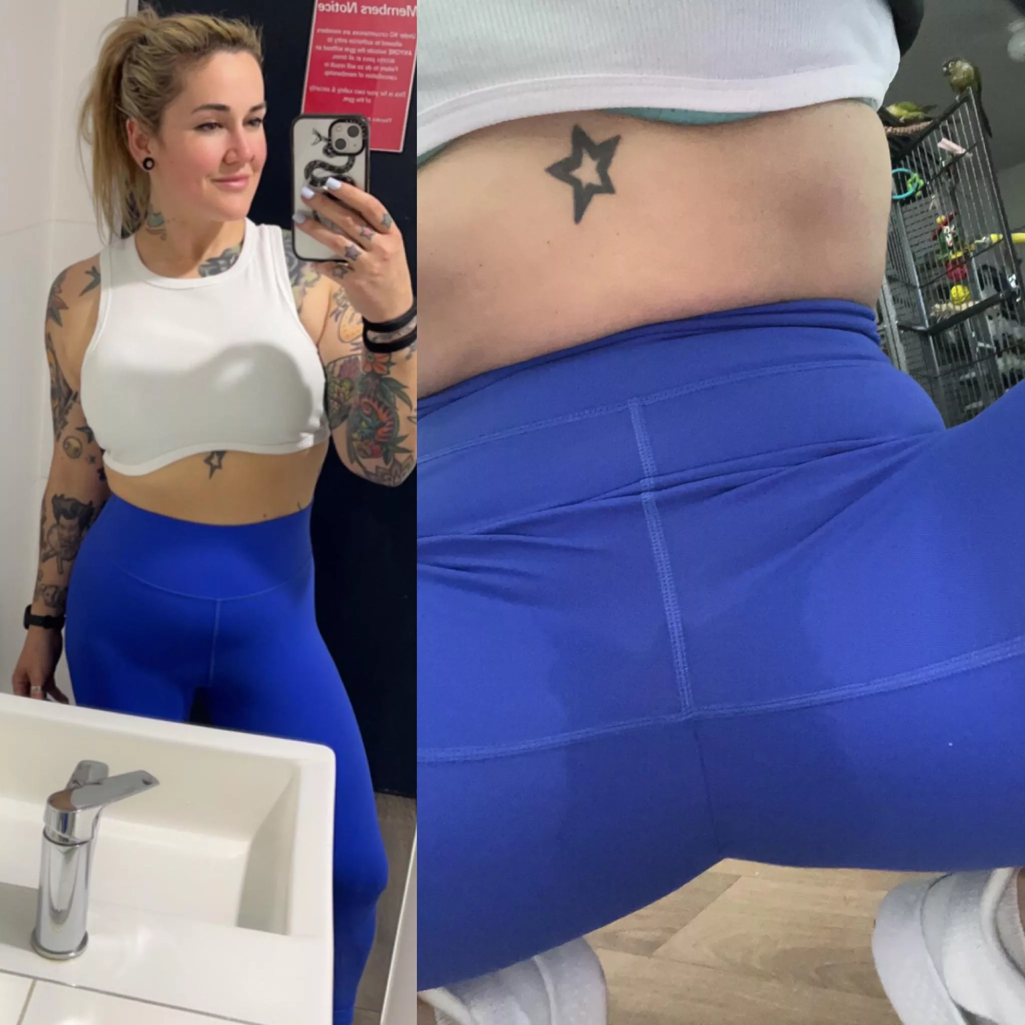 Before vs. After leg day 💦