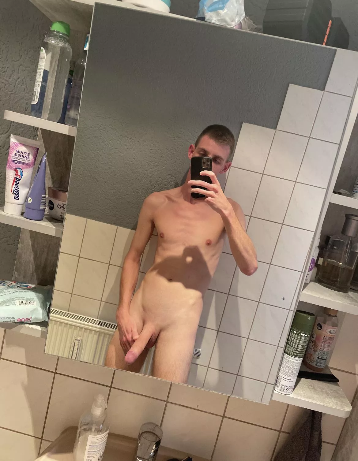 going to take a shower alone again