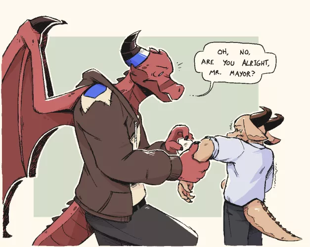 I drew Malden and Mayor Kobold guy from a story I want to make, and decided to post it here because I haven't posted here in a while!