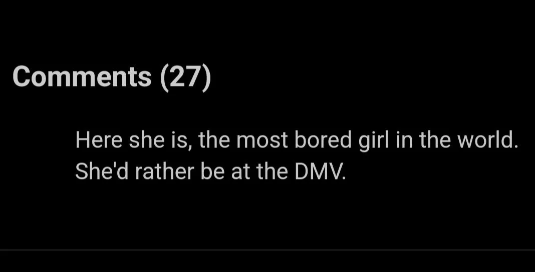 The most bored girl in the world