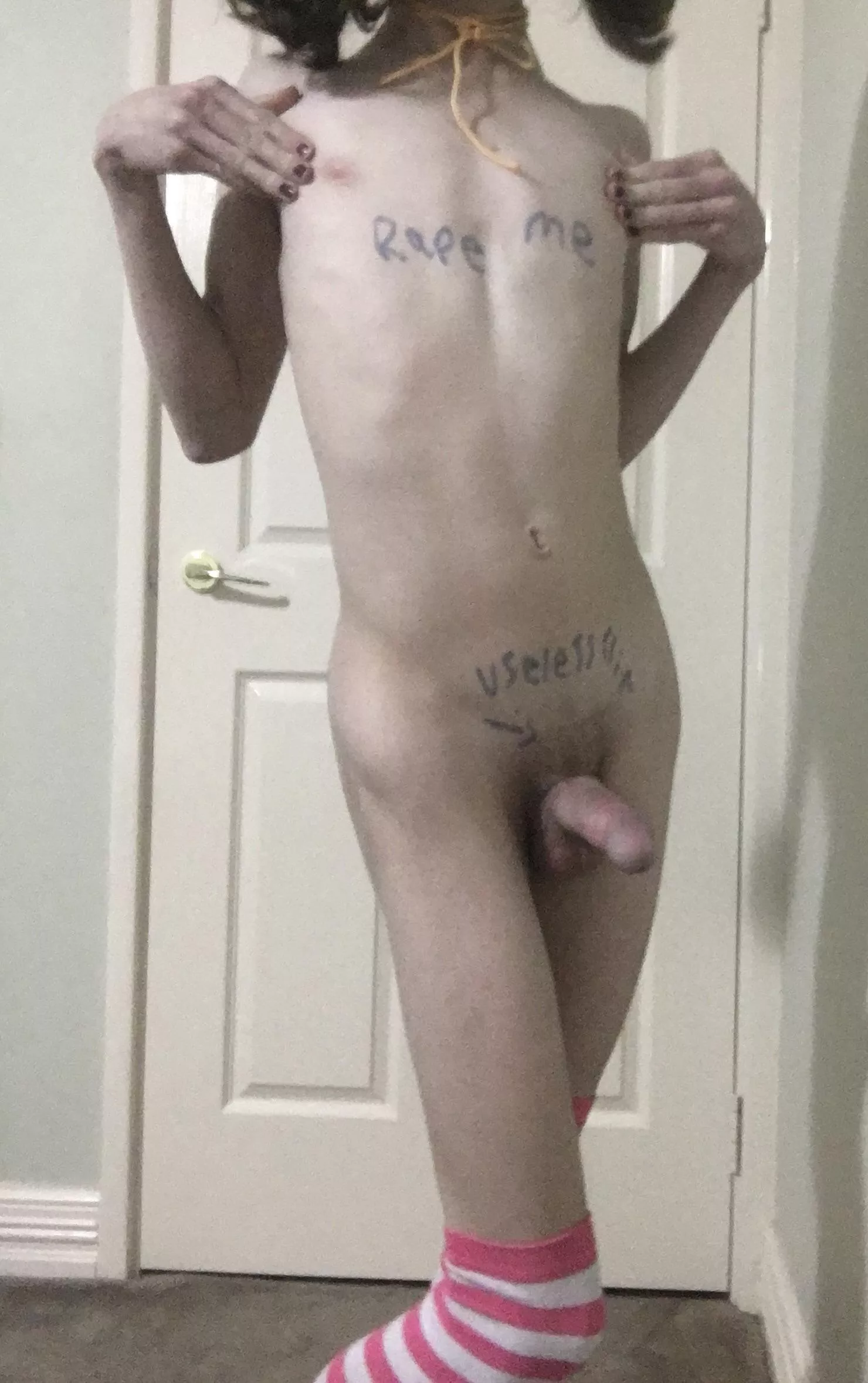 Think I’ll finally get some dirty cock going out like this?