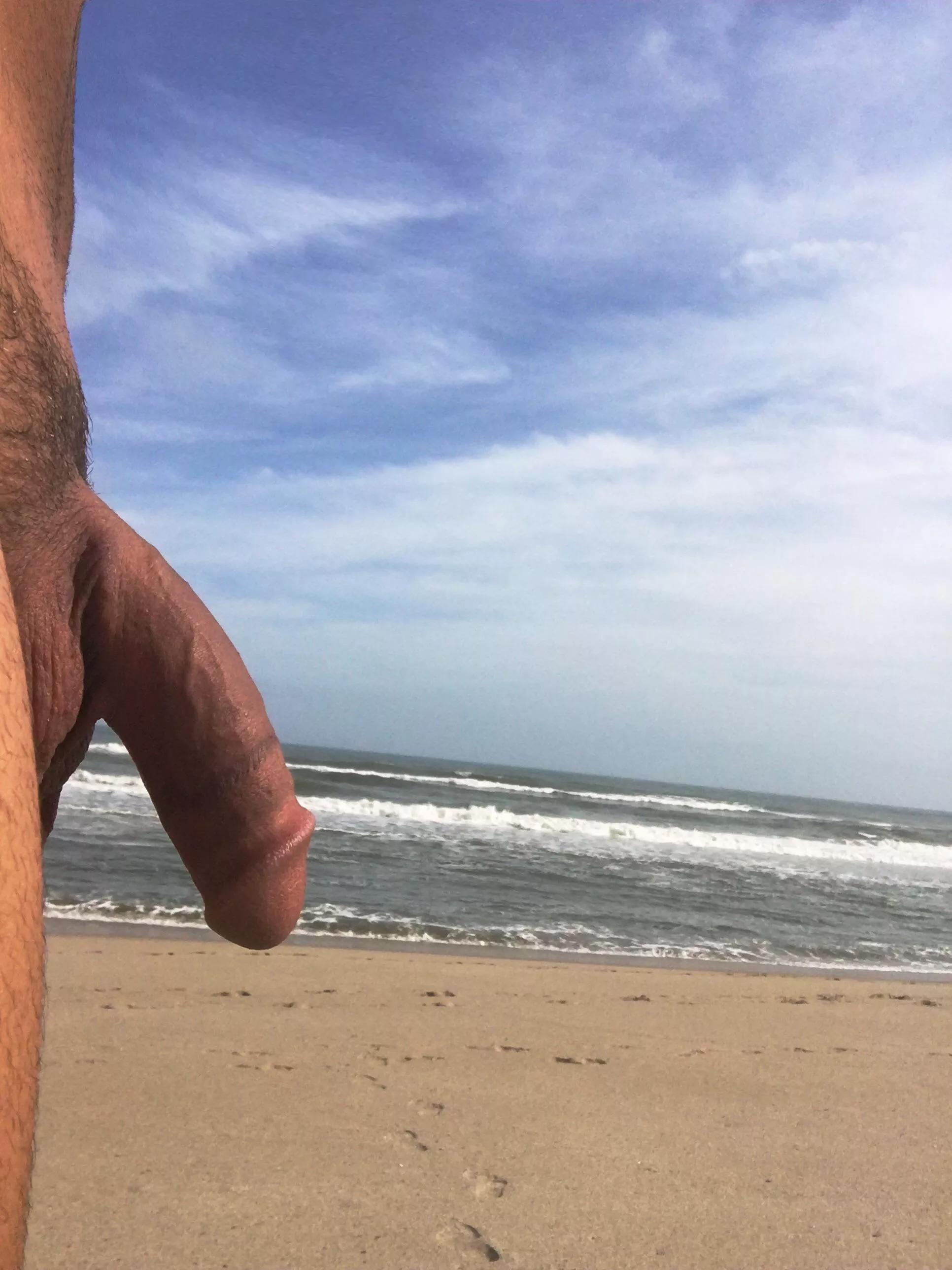 Walking the shore before the hurricane comes