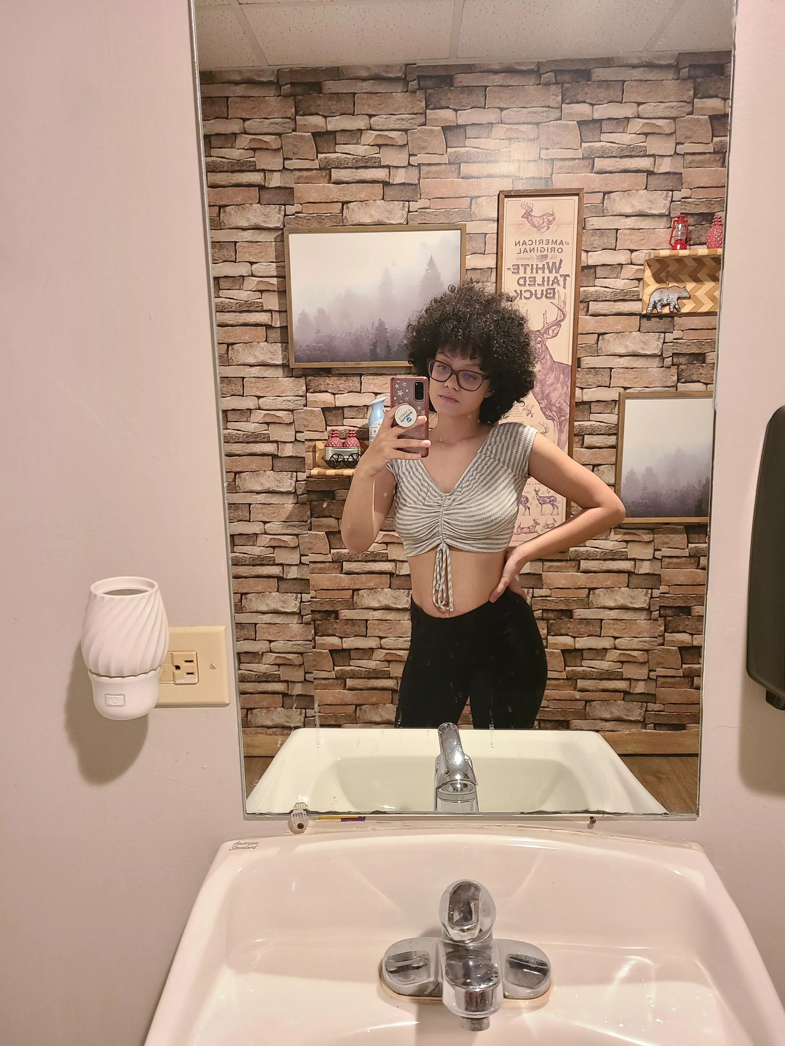 Biracial babe with a fro