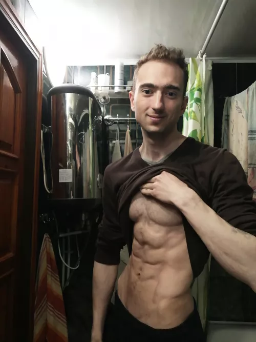 Can you already imagine stroking my body with your warm hand? (Behind me is the boiler)