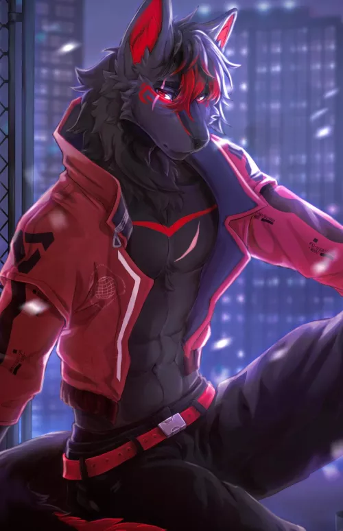 cyberpunk snow (art by me, @september_foxx on Twitter)