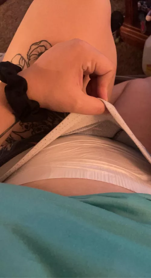 Daddy forced me to wear a diaper today. I need to get more soon🥺🥰