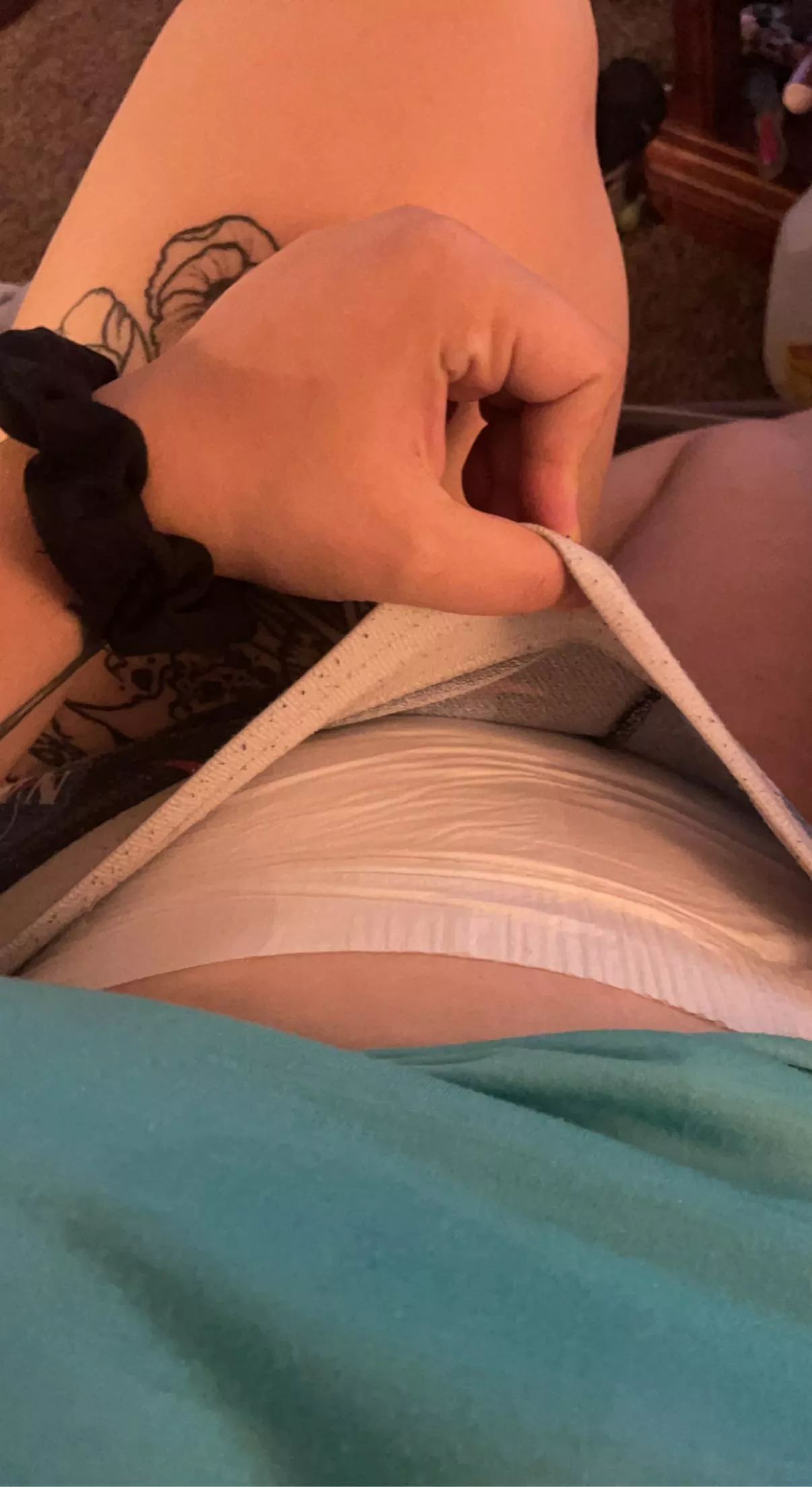 Daddy forced me to wear a diaper today. I need to get more soon🥺🥰