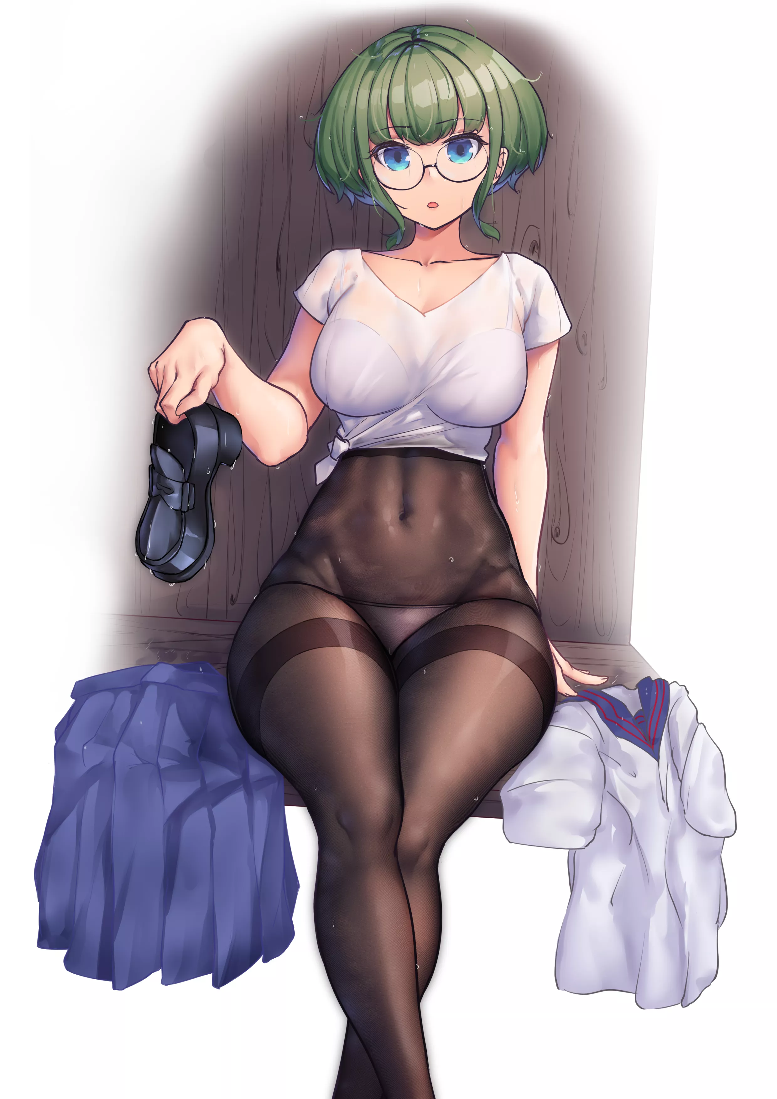 greenhaired cutie seethrough midriff (by Niche)
