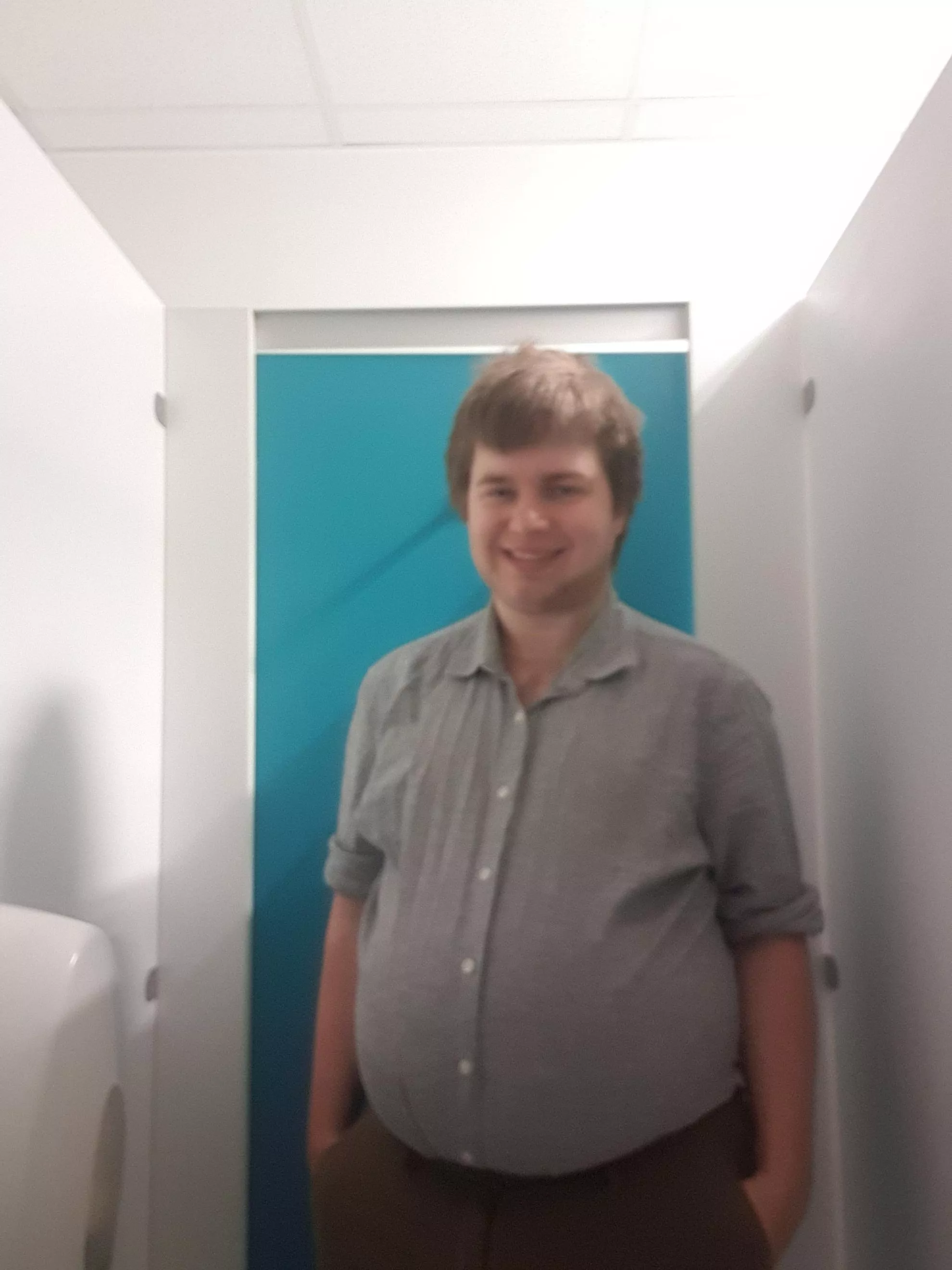 Not a nude sadly, but feeling handsome in my work clothes :)