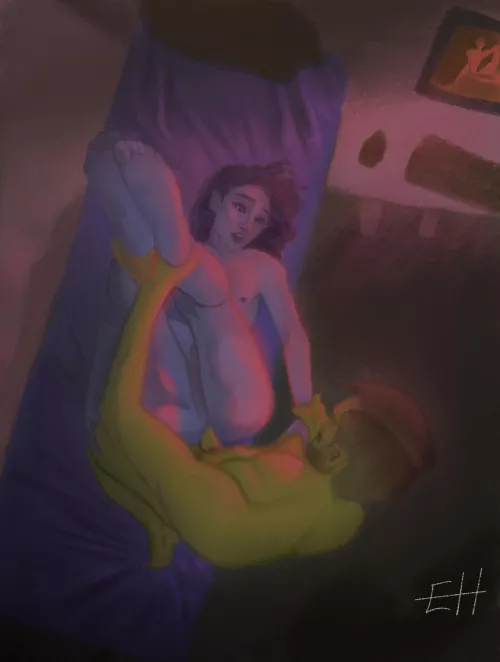 She worships the moons, he worships her body