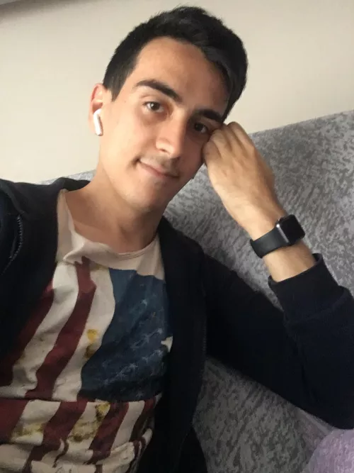 A lonely guy was thinking about what to do at home.