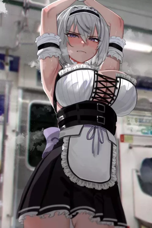 Forced to wear a revealing maid outfit