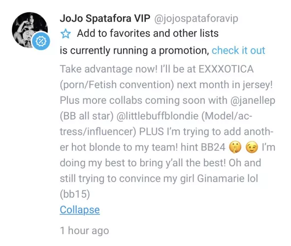 Jojo hints at “BB24 blonde” possibly joining OF?
