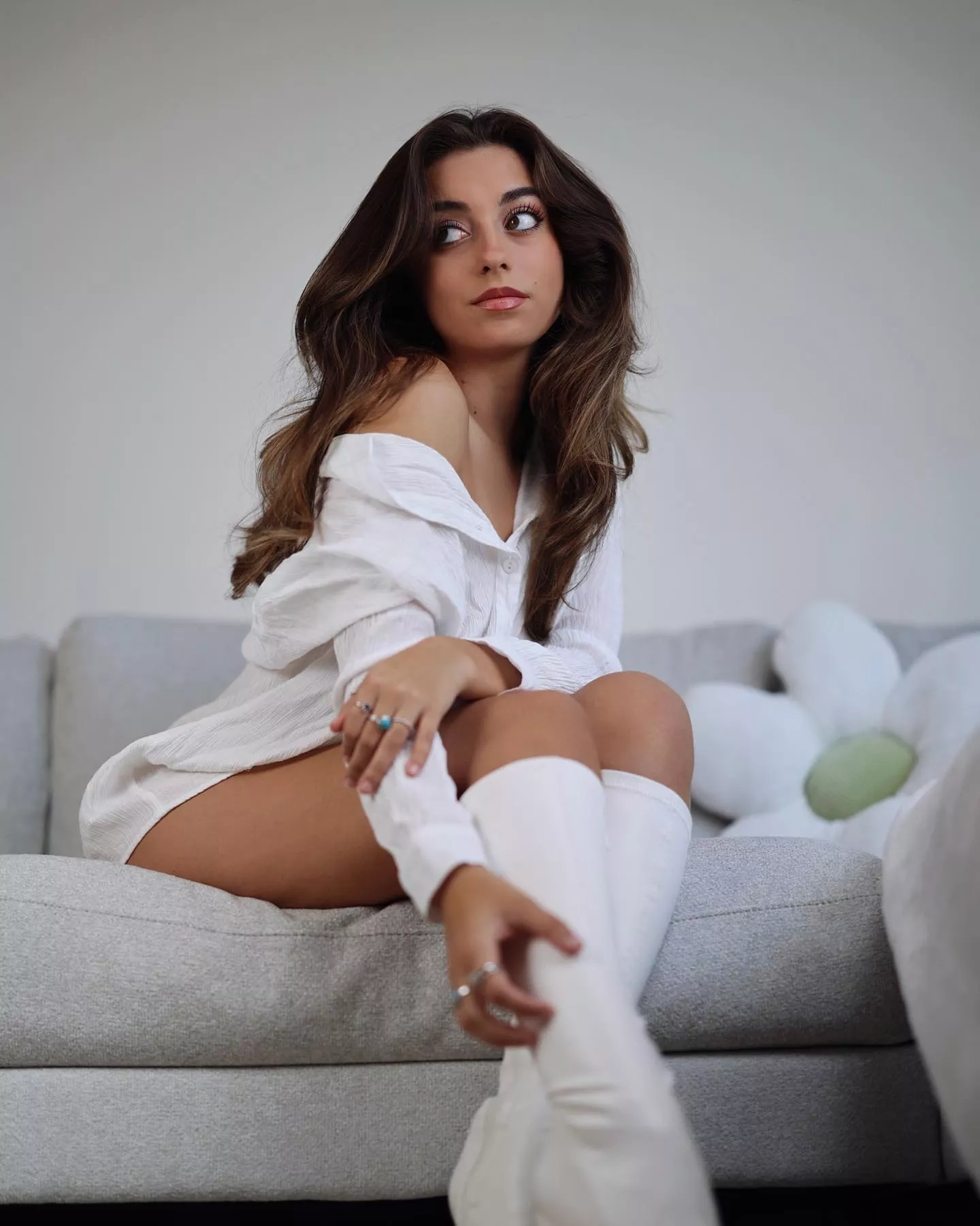 Latin Beauty in White