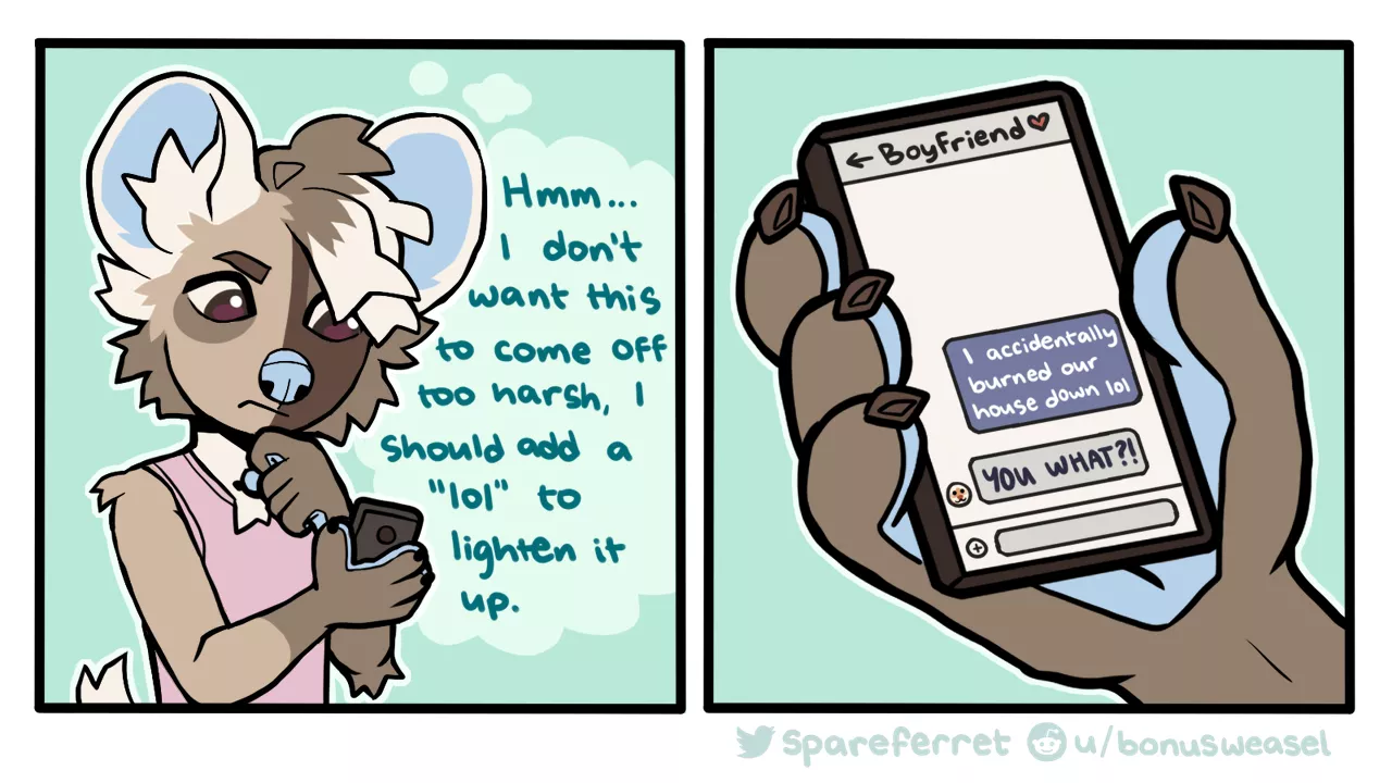 soften the blow (by me, spareferret on twitter)