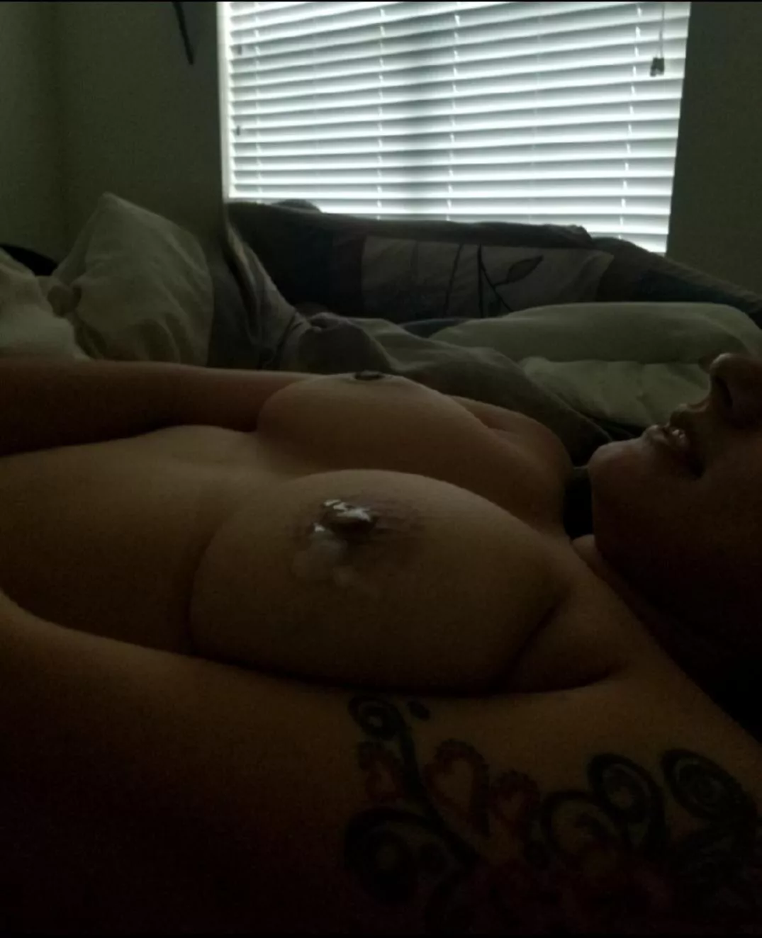 the rest I had to swallow, but I need more to cover my tits