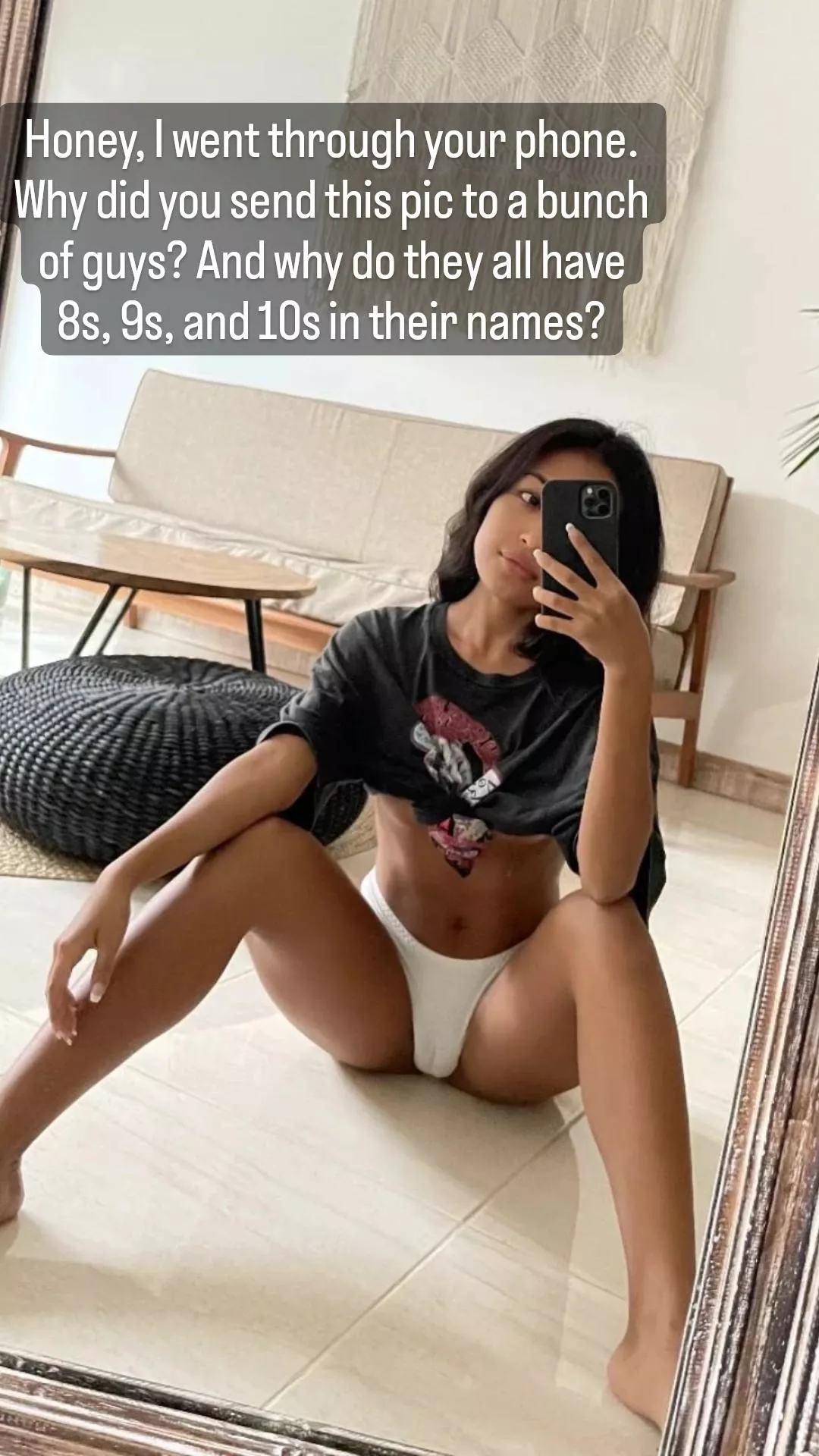 you went through her phone, but what's the code??