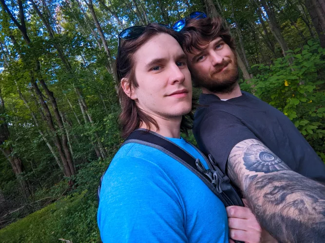 Hiking after the gym with a bro