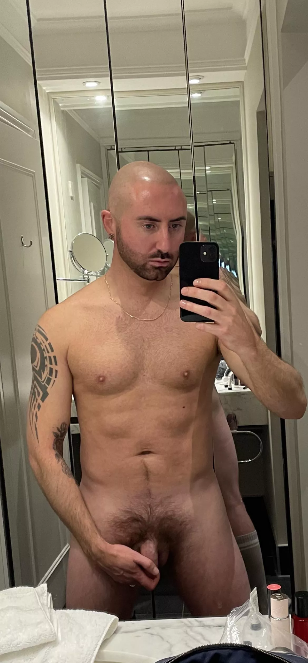 Hotel bathroom selfie