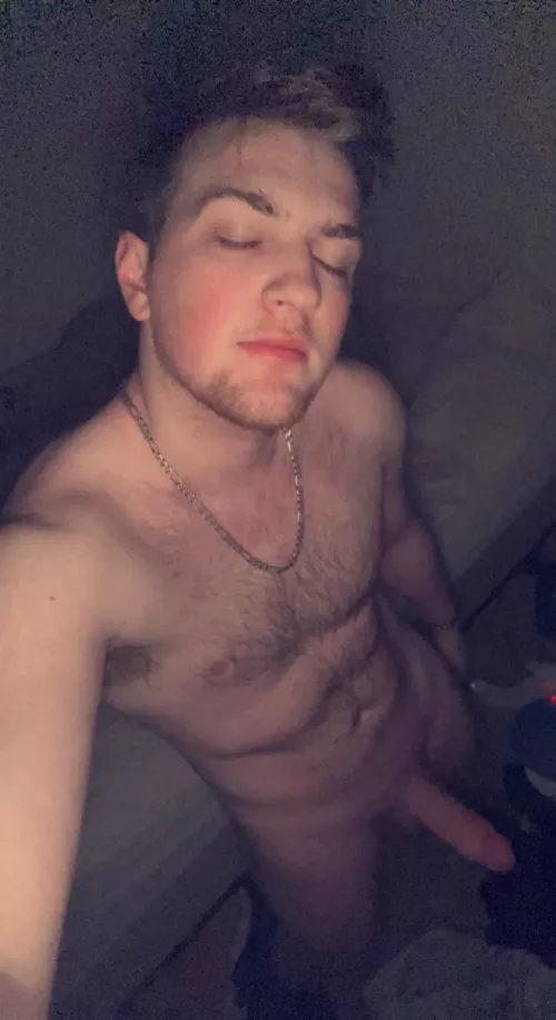 Low quality pic but it’s still a thick white dick