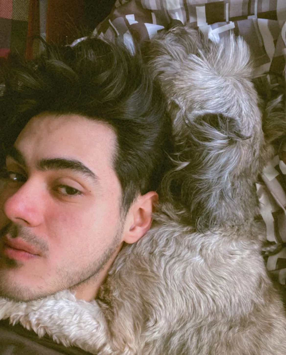 With my puppy her name is Mili I rescued her from garbage 8 years ago