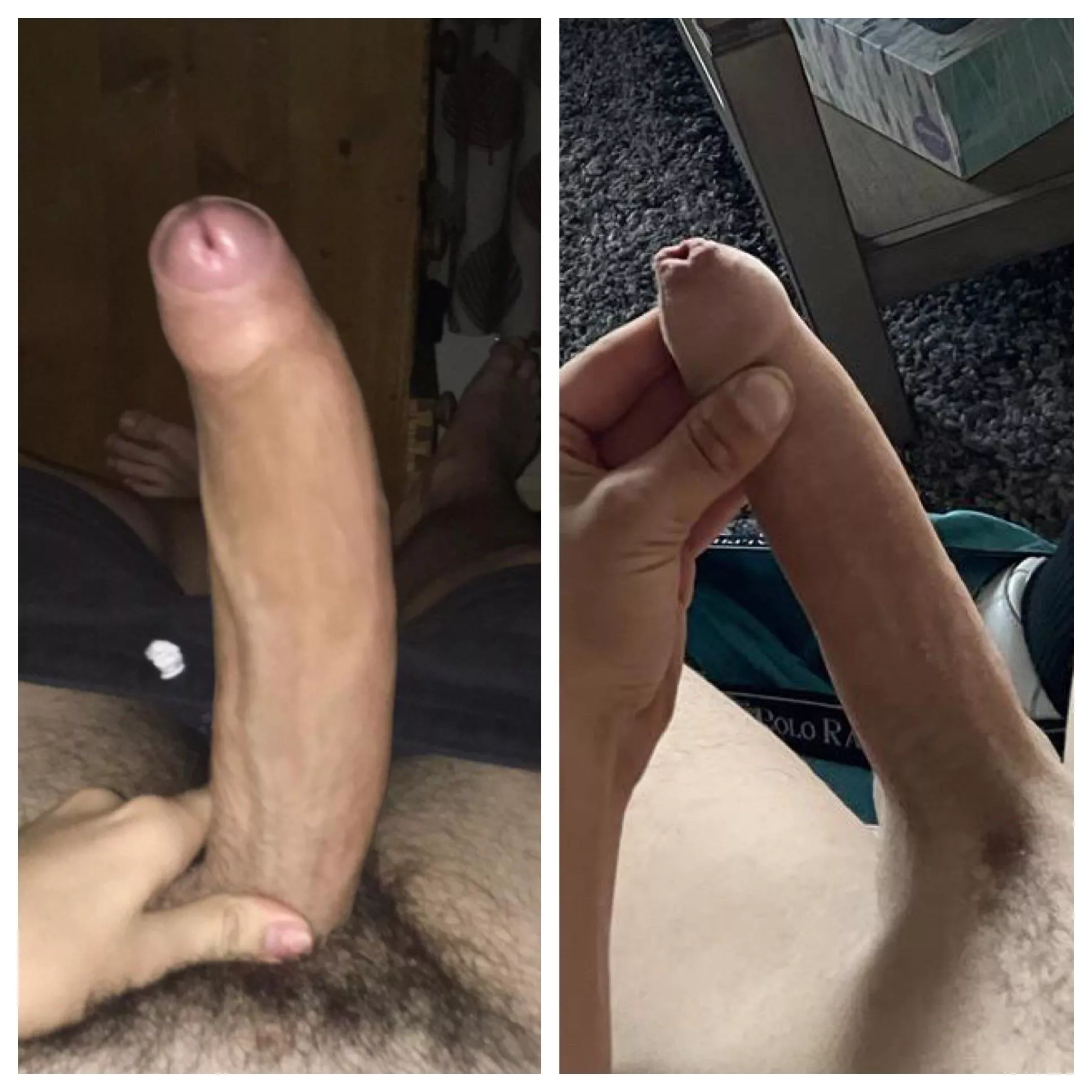 my 8.5 inch vs a real 10 inch, his is soooooo big