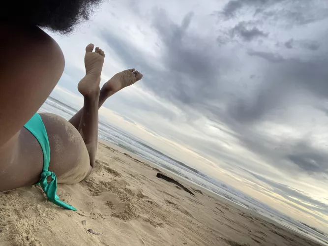 relaxing on the beach 🏖