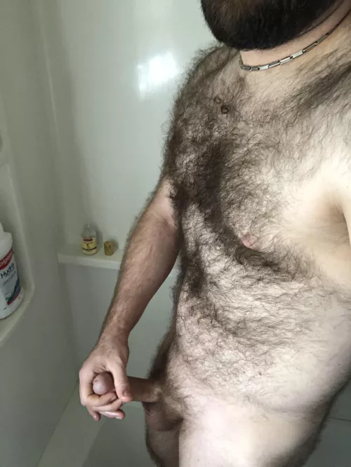 Rub on it then stroke