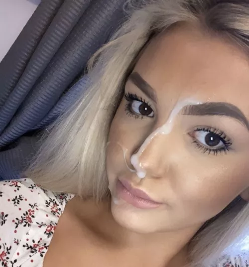 showing off her reward