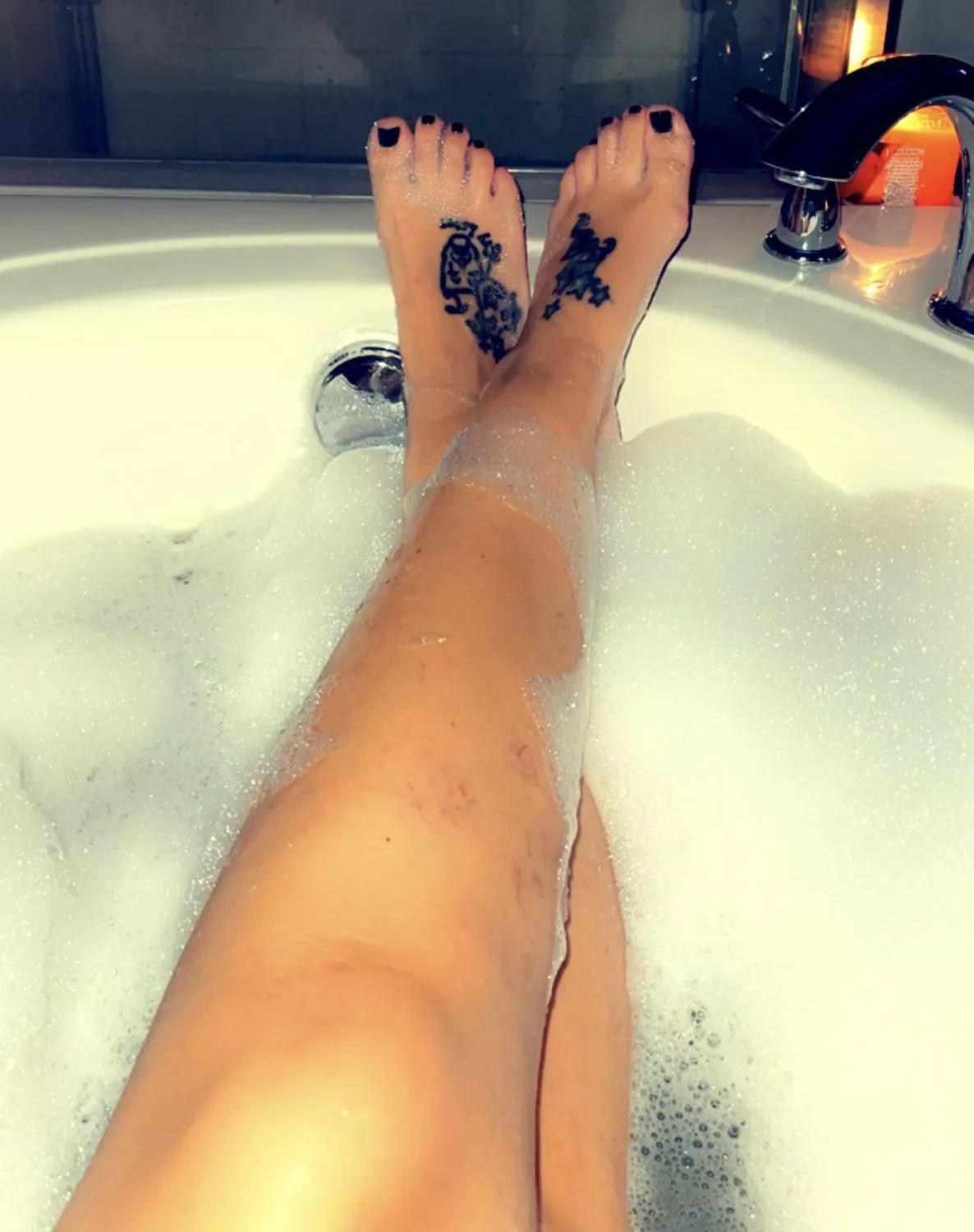 Soapy feet!