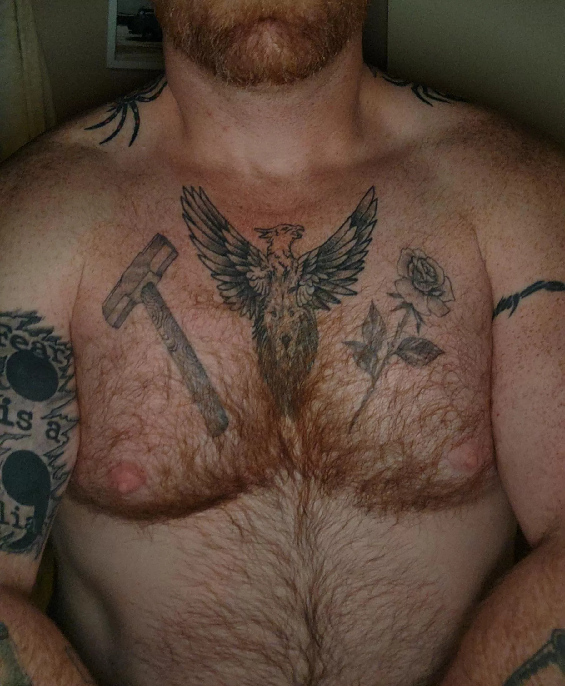 Some ginger chest hair to start your Saturday morning.
