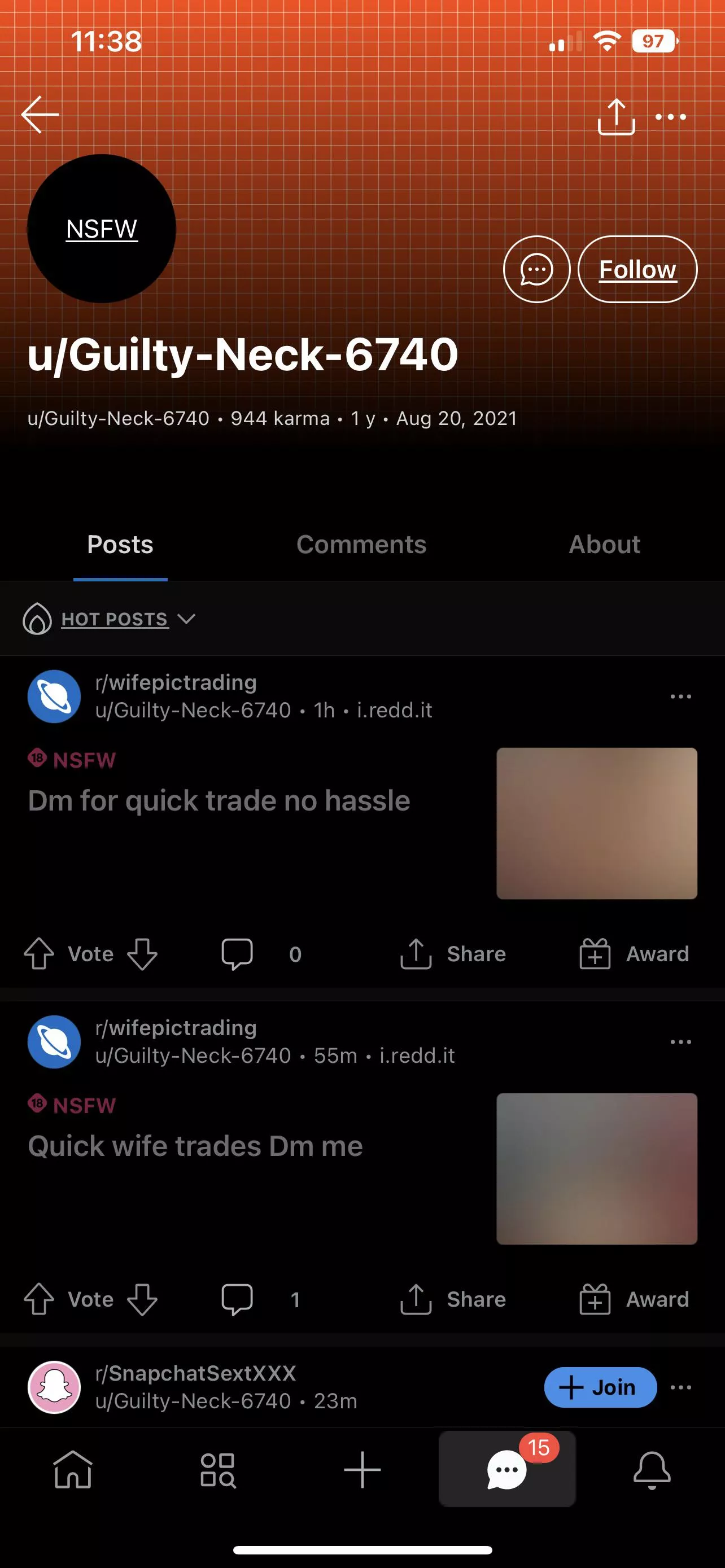 Be Careful!! This lowlife is stealing y’all’s girls pics and trying to trade them. Didnt steal my girls pics i didn’t trade, but i recognized one of the girls and told the original guy about it and definitely not his profile. Be aware, scum like hi