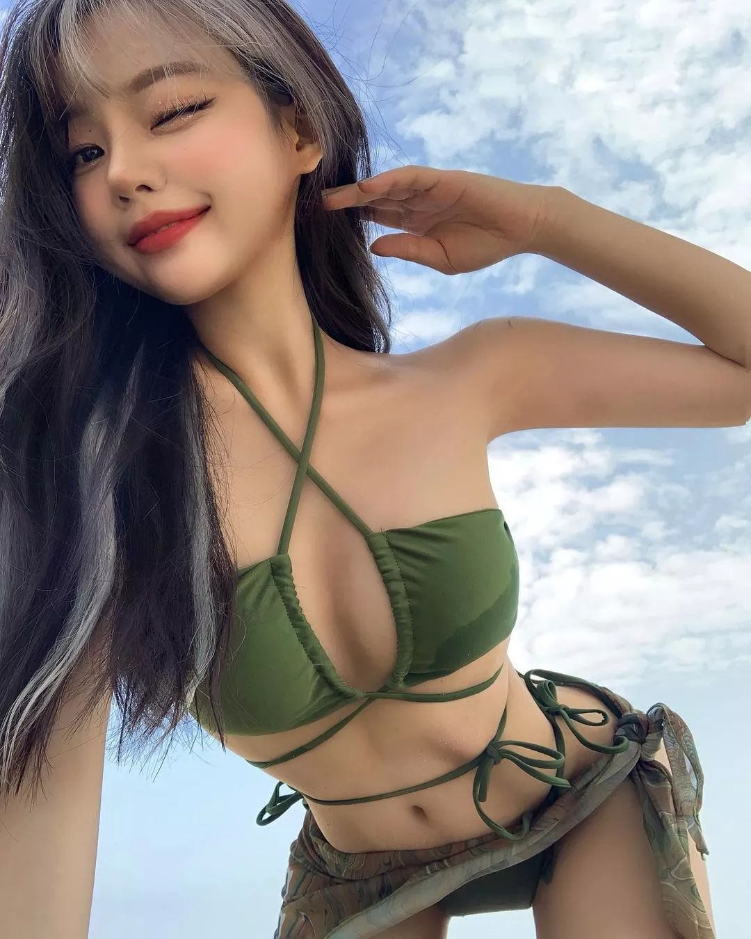 Green bikini