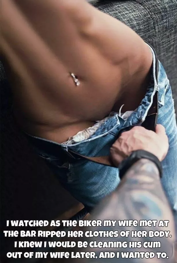 The biker was so rough with my wife…