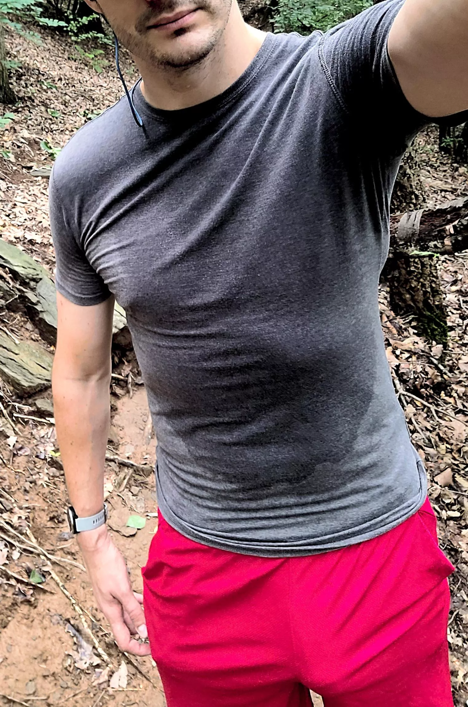 [40] Got a good sweat, and a few odd looks, while running the trail today