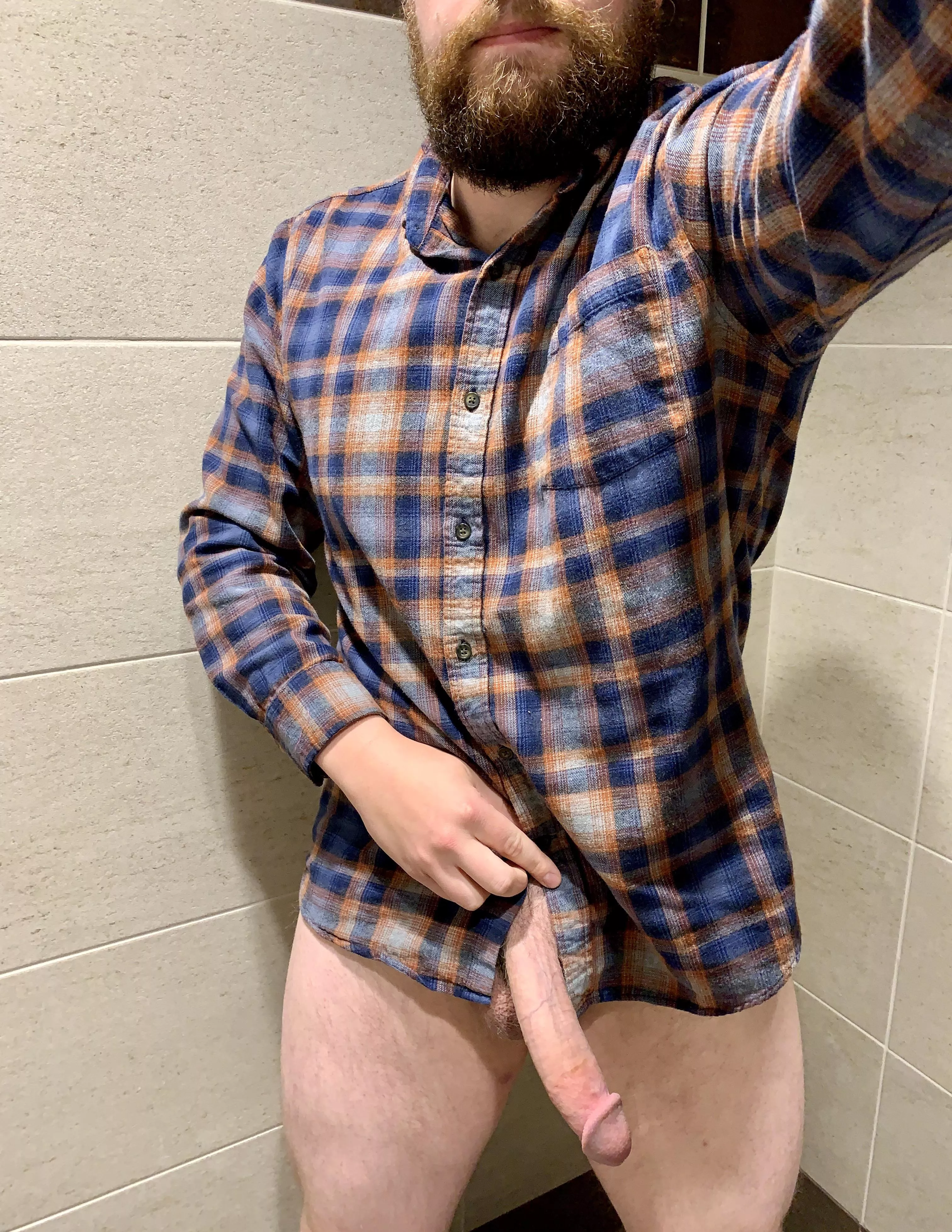 A warm flannel with no pants is one if the best outfits. [35]