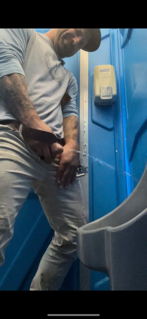 Daddy had to take a leak on the job today