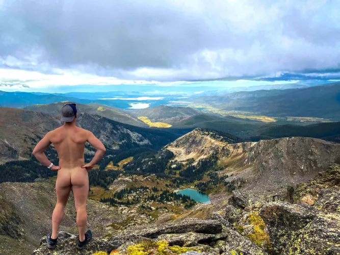 Doing my best to make the view from the summit of Mt. Ida even better [M]