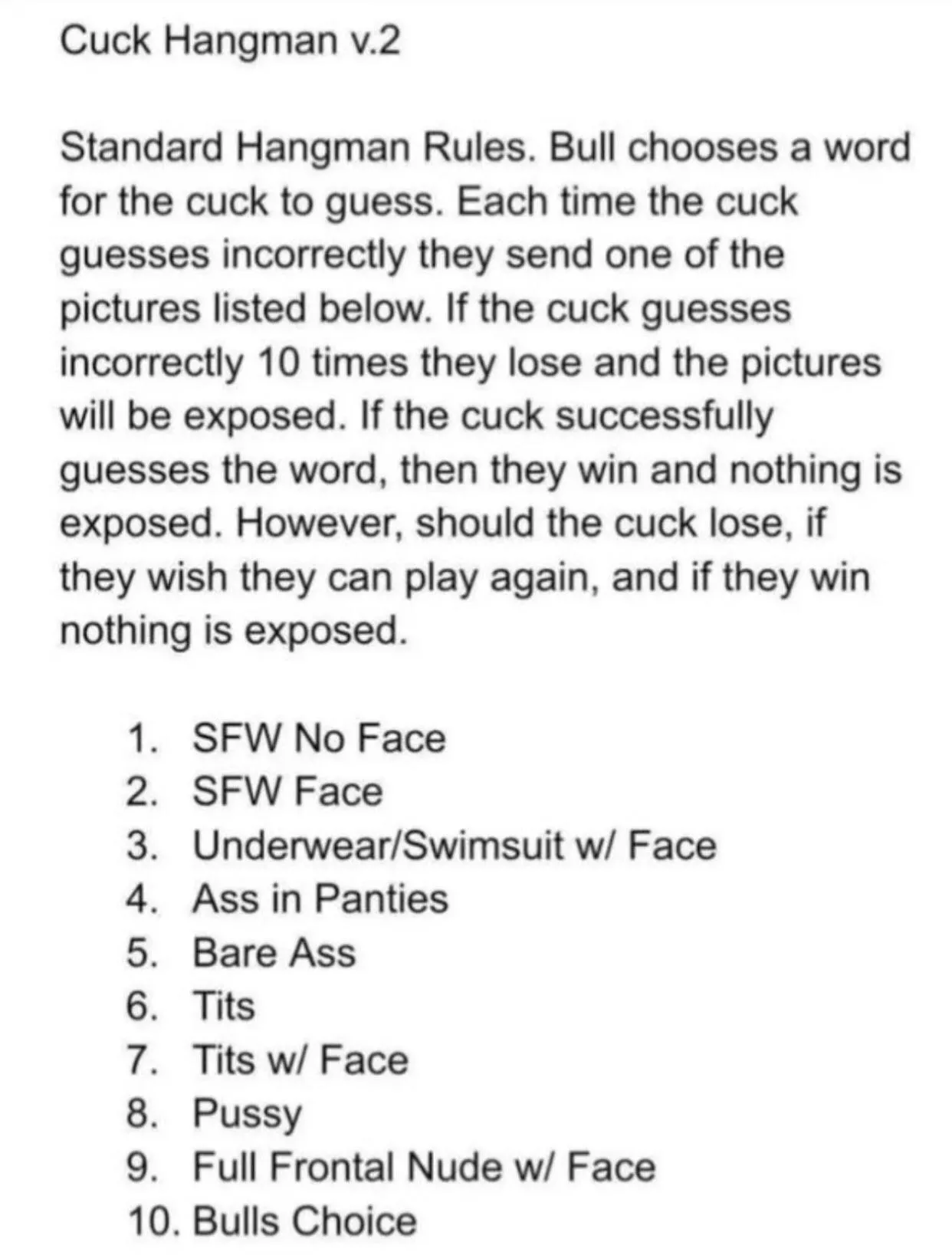 Hangman who wants to play and risk it all. Let me know!