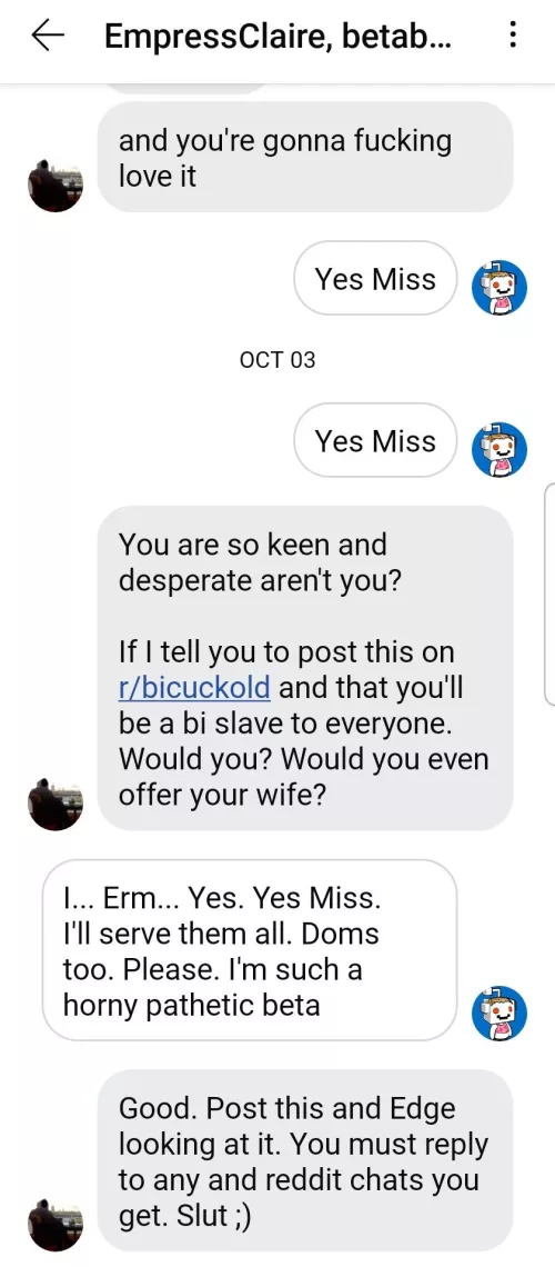 Please cuck this beta slave. Make me Bi 😳