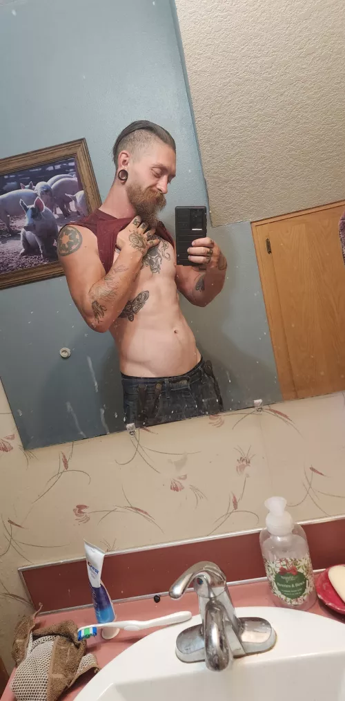 Don't mind me getting ready for work