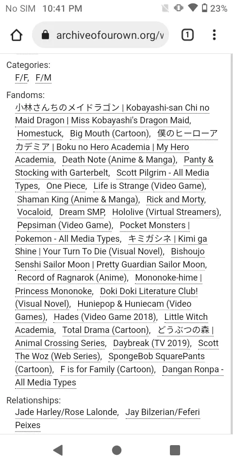 found this on ao3 , the writer is 15 how tf he knows what huniepop is
