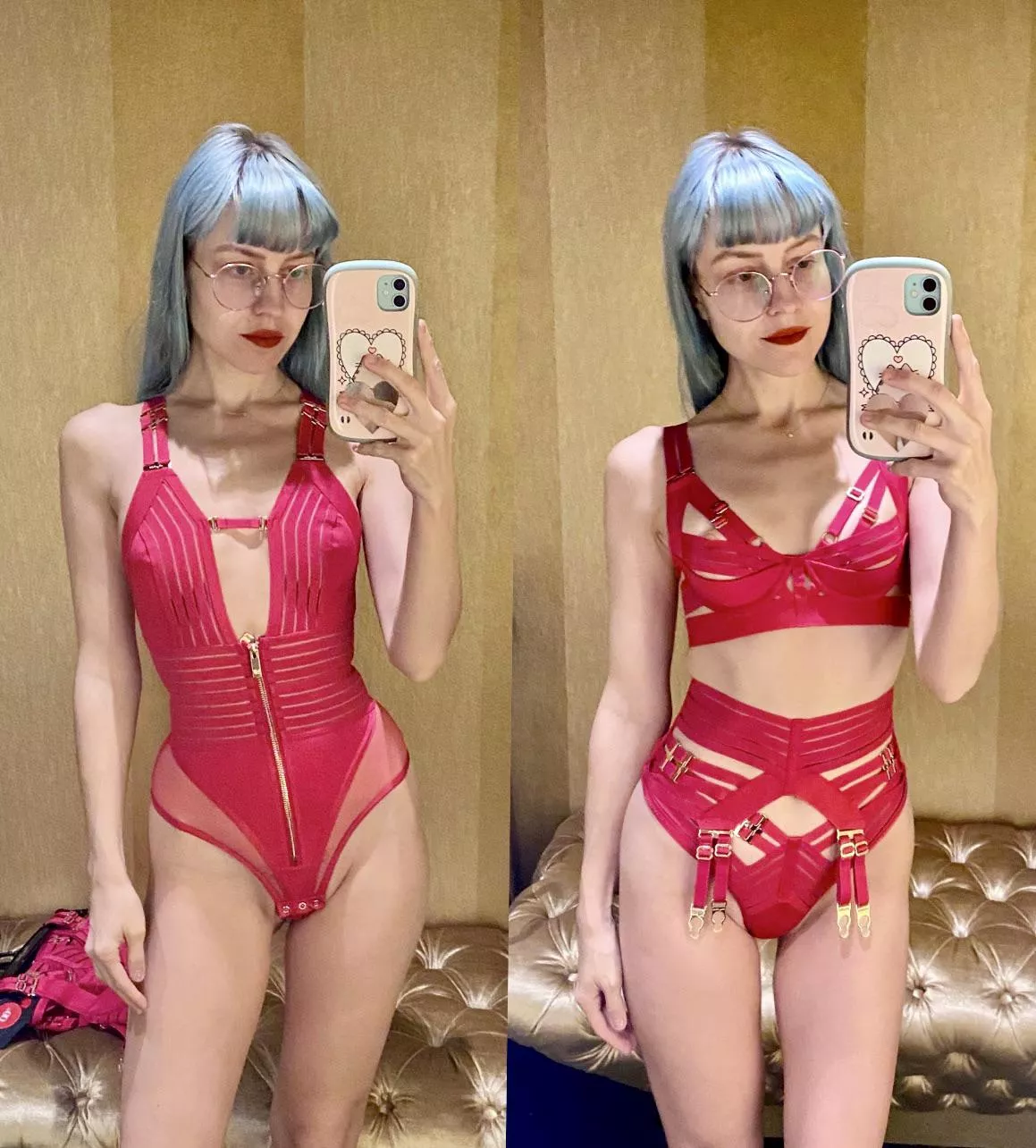 Which set do you like more on my little body? 🖤