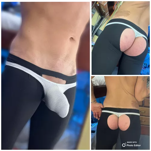 How does the “alteration” to my tights, so I can still wear my thong and keep my legs warm; look?