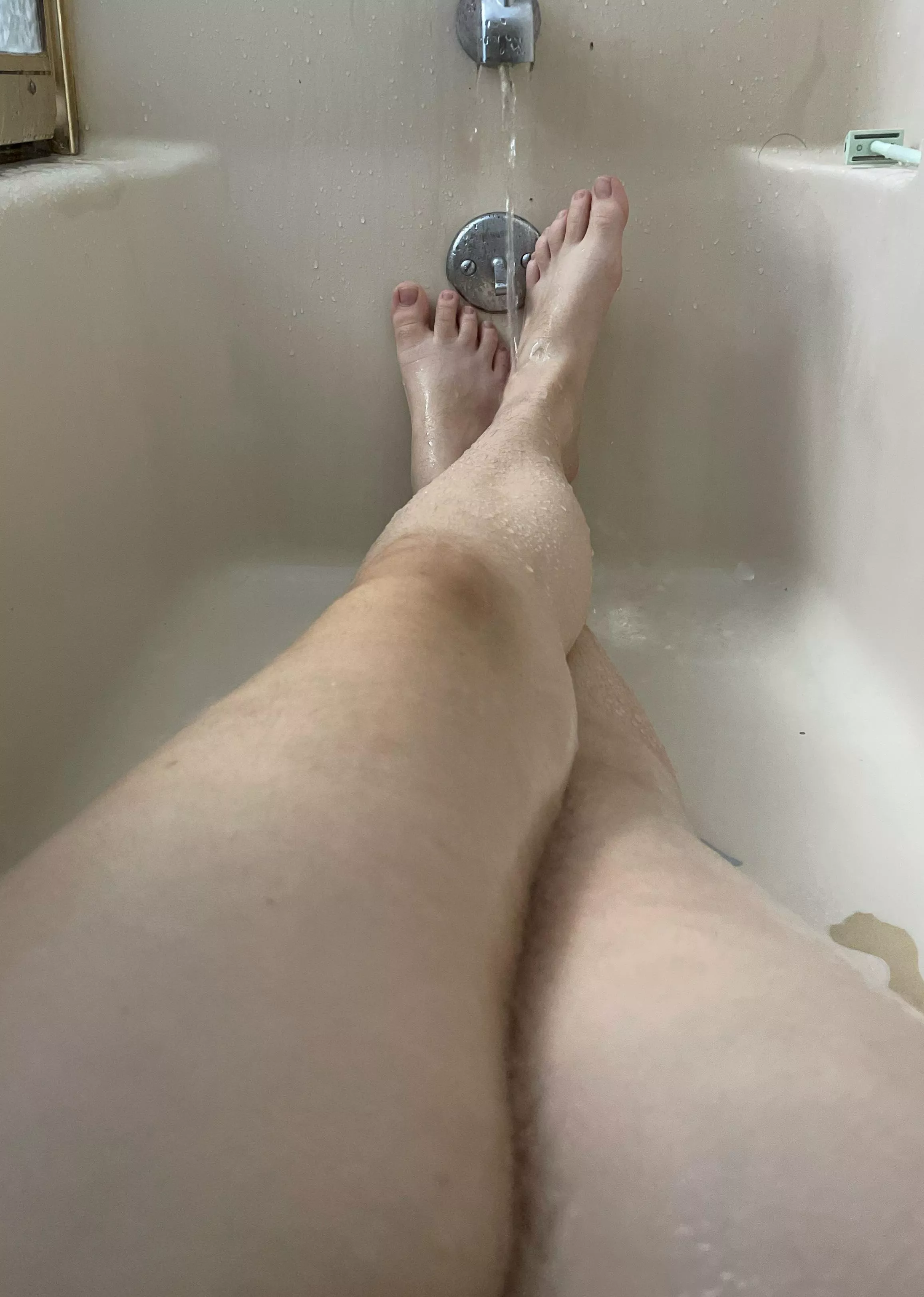 Keeping them clean, because who would want to suck my toes if they’re all dirty ?